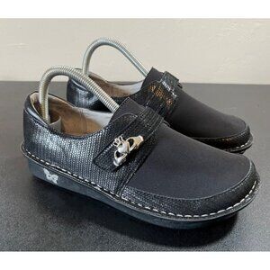 Alegria By PG Lite Brenna Claddagh Loafers Slip-On Shoes Black Size 37 US 7-7.5